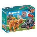 Terénne auto so sieťou na lov dinosaurov Playmobil